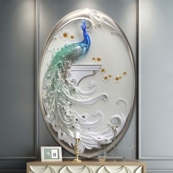 Tranh chim công 3D trang trí TTA 006