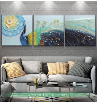 Tranh chim công 3D cao cấp TTA 018