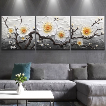 Tranh trang trí hoa mai 3D cao cấp TTA 019